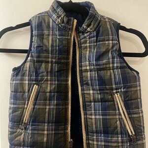 GAP Reversible Plaid Kids Puffer Vest